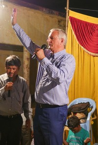 Bruce preaching India 1